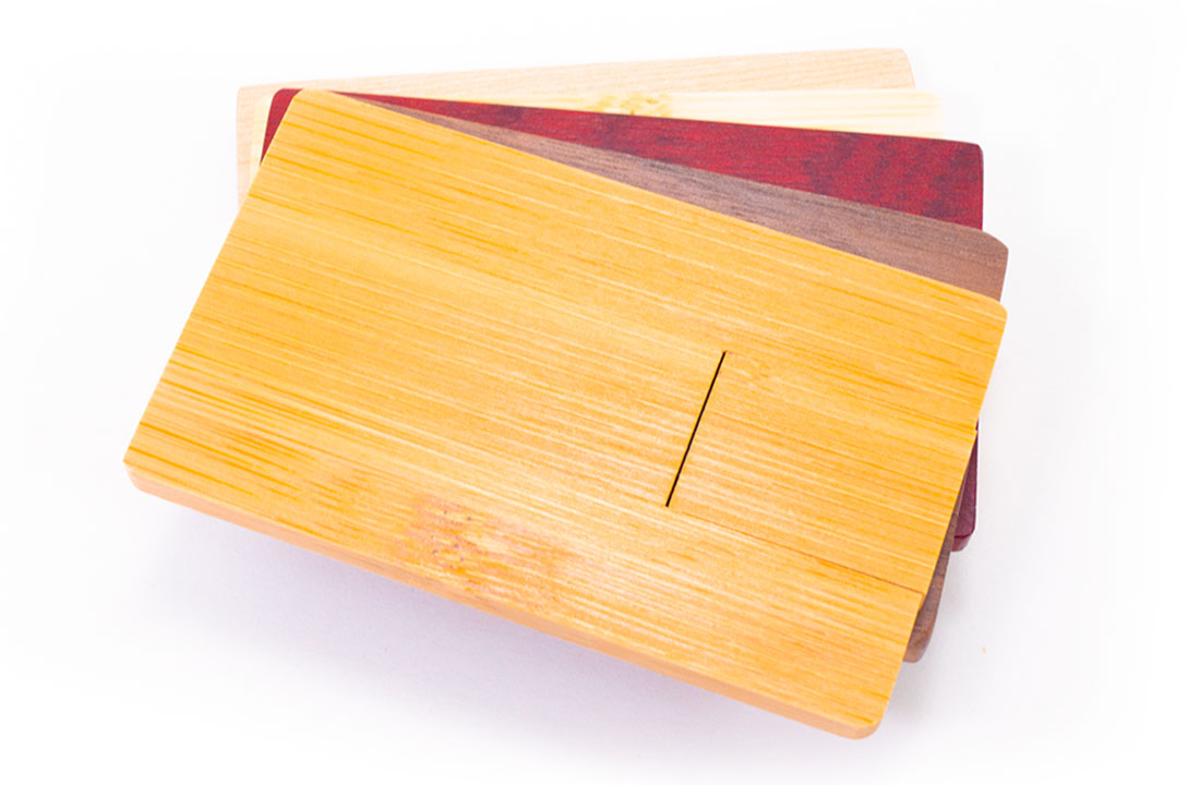 Card Spin - Custom USB wood flash drives